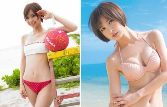 AKB48篠田麻里子疑整形隆胸 平胸变巨乳